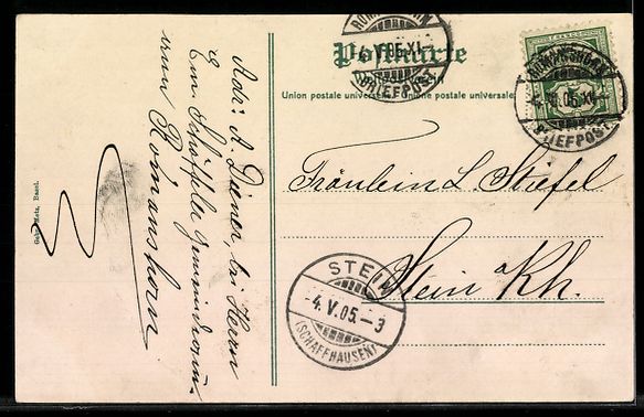 Cartoline postali: AK Romanshorn, Inseli mit Ruderboot – Usato da Berlin venduto da bartko-reher 1