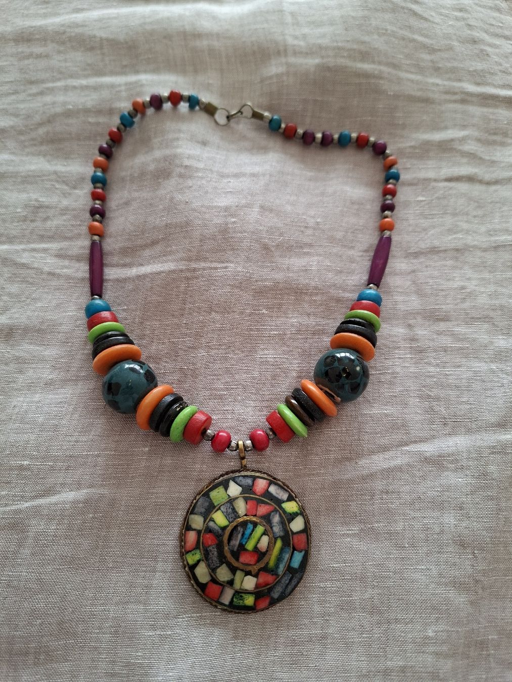 Catenine: Collier Statement Artisanal Mosaïque – Nuovo (secondo la descrizione) da Lutry venduto da Sim_Sta 2