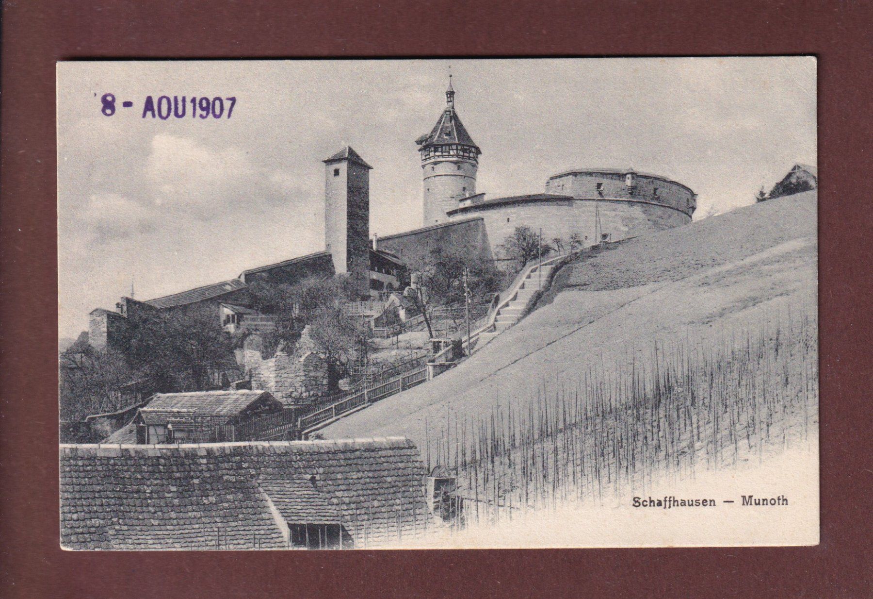 Cartes postales: SCHAFFHAUSEN - Munot - 1907 – D'occasion à Pully par nicecards-shop