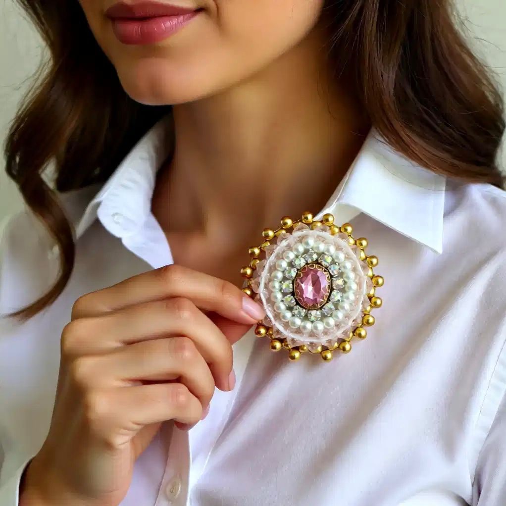Broschen & Nadeln: Luxus Royal Brosche | Handgemachte Brosche | Brautschmuck – Neu und originalverpackt aus Vals von ABA-Atelier