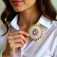 Luxuriöses Rosa Royal Brosche - Handgemachte Brosche -Unikat