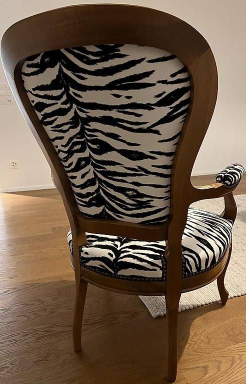 Poltrone: Louis Philippe Sessel Nussbaum Zebra Look Top Zustand! – Usato da Herisau venduto da Pirelli4 1