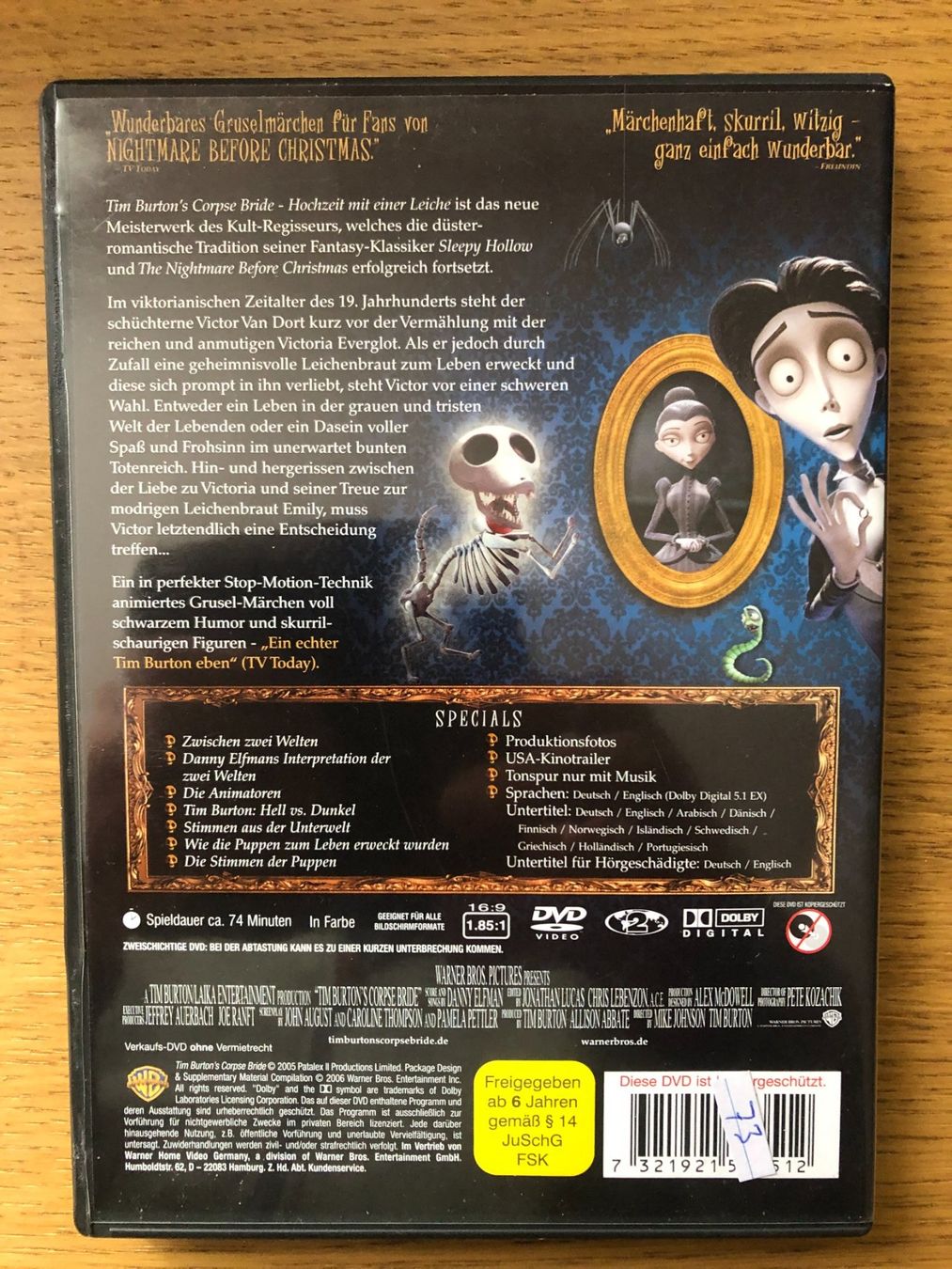 Corpse Bride (Tim Burton Film mit Johnny Depp) (Gebraucht) in Seewen SO ...