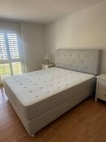 Beige/grau Boxspringbett zu verkaufen