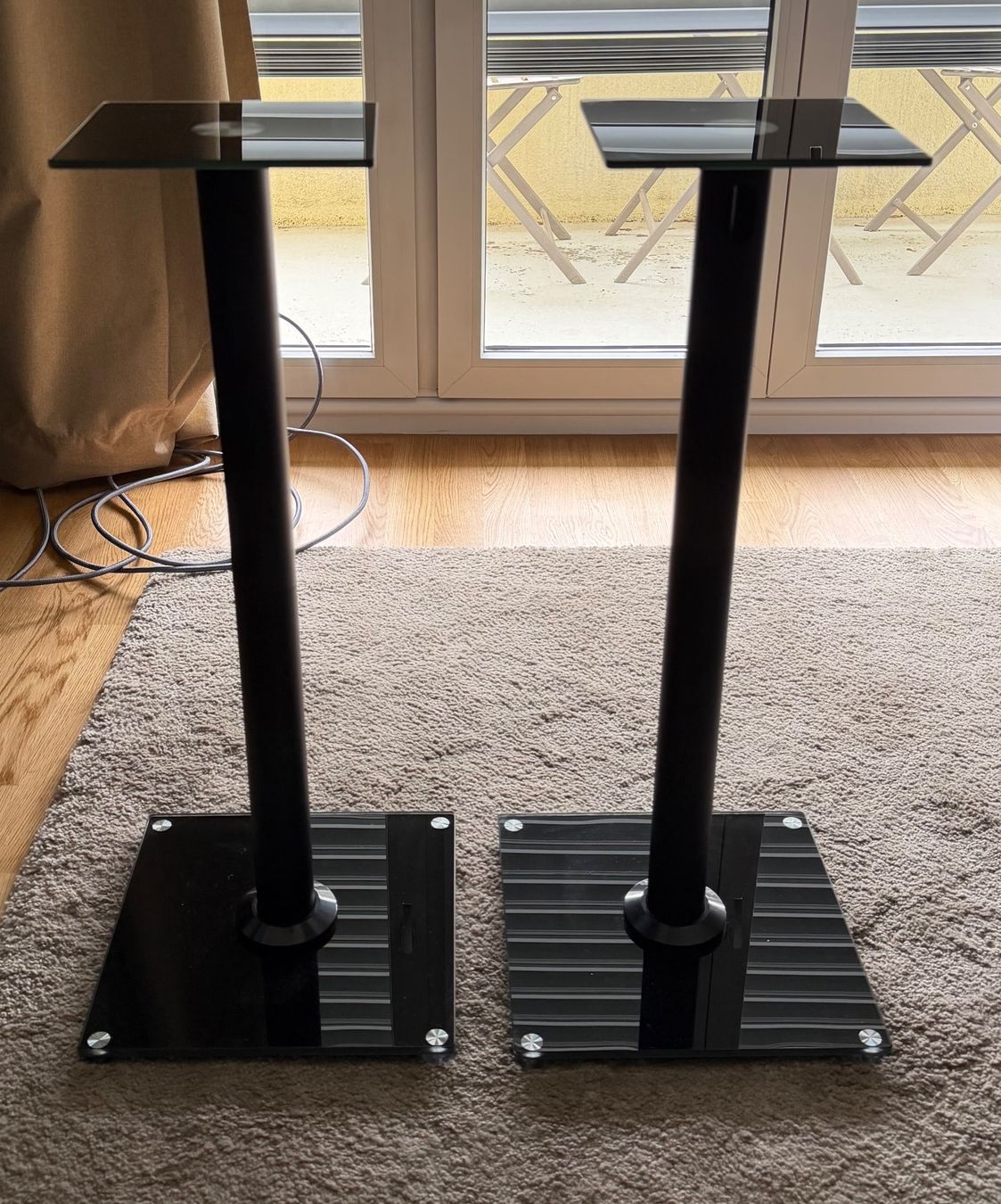Supporti a parete: Lautsprecher-Ständer, schwarz, glas – Usato da Zürich venduto da pjwolf