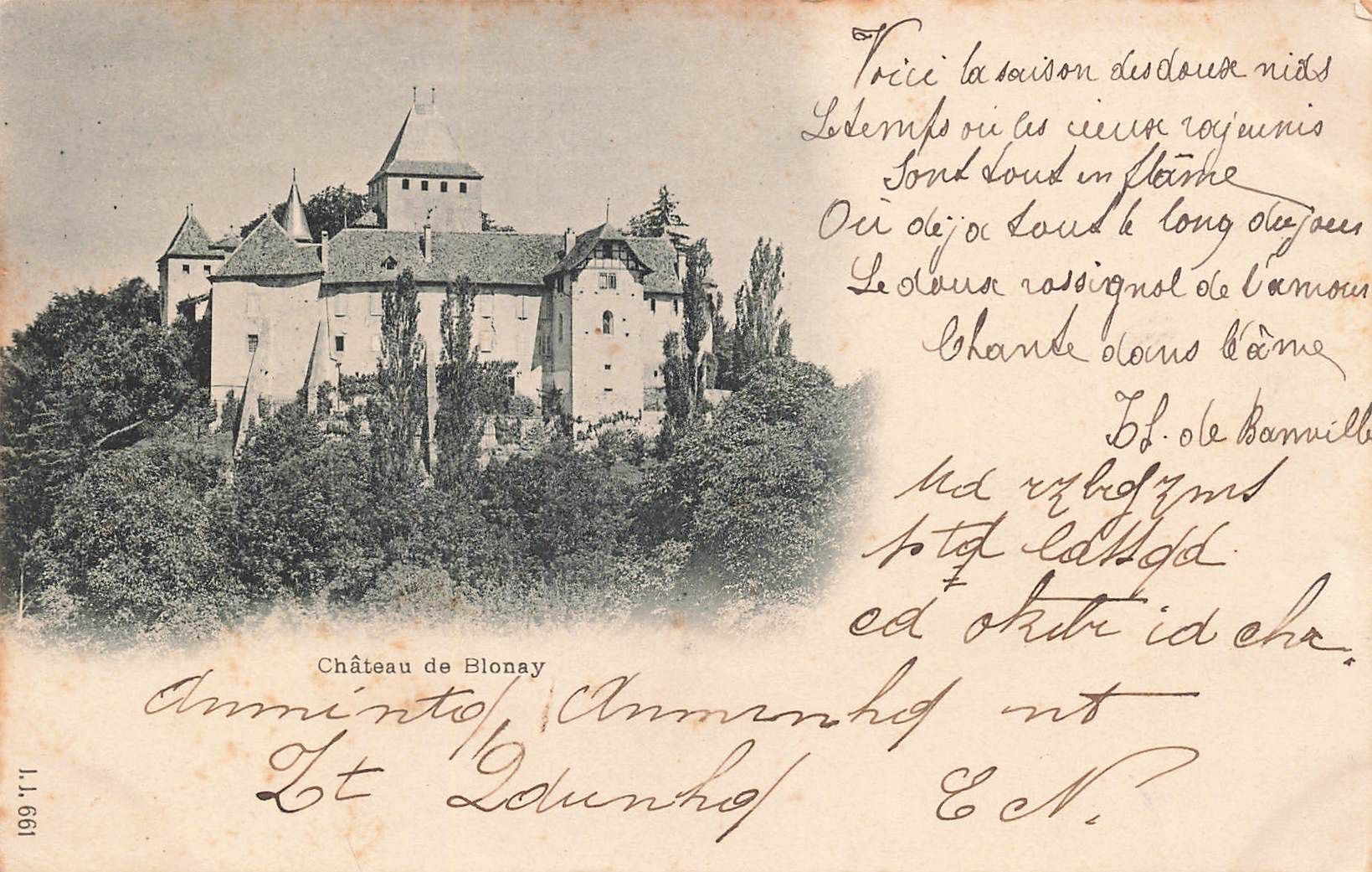 Cartoline postali: Chateau de Blonay – Usato da Biasca venduto da Blenio71