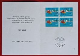 LONAY VAUD SOUVENIR INAUGURATION NOUVEAU LOCAL POSTAL 1993