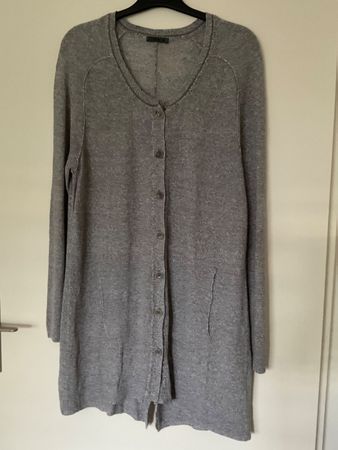 OSKA 100% Leinen Jacke Gr 3 (L) Grau, Taschen