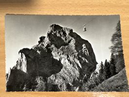 Alte Ansichtskarte Seilbahn Rickenbach-Rotenfluh Schwyz