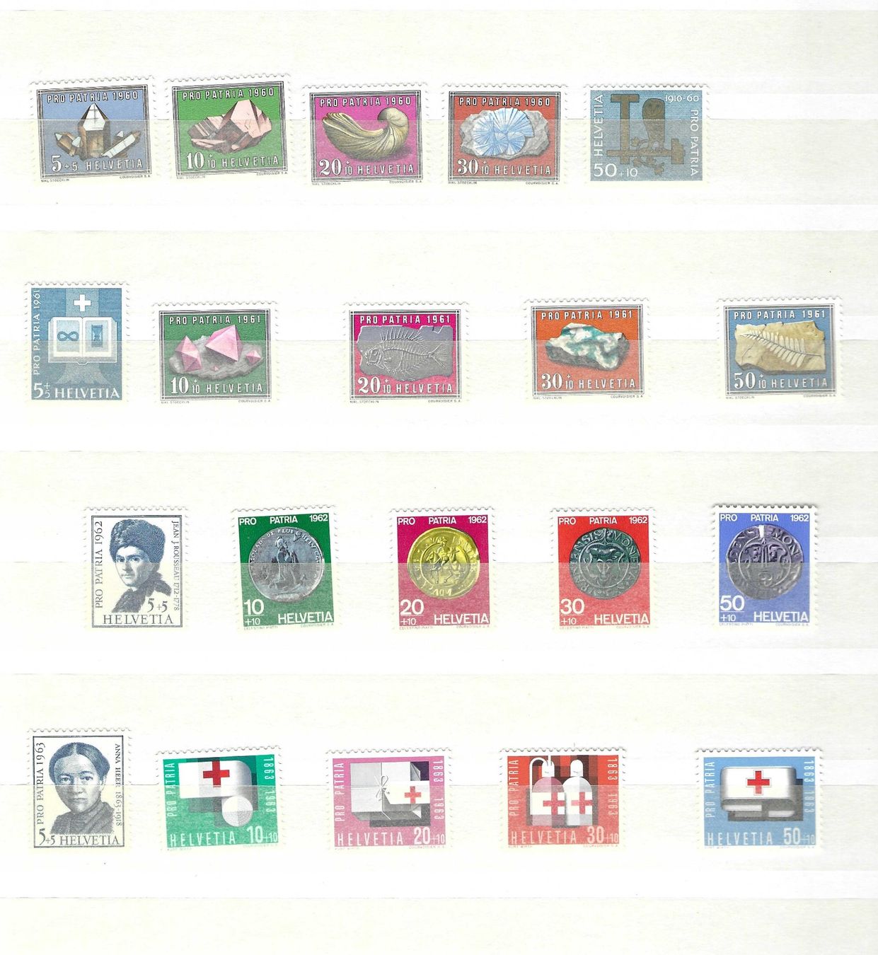 Tutti i francobolli: Pro Patria Sammlung 1938 - 1963 ** postfrisch – Usato da Wildhaus venduto da Brunphil 3