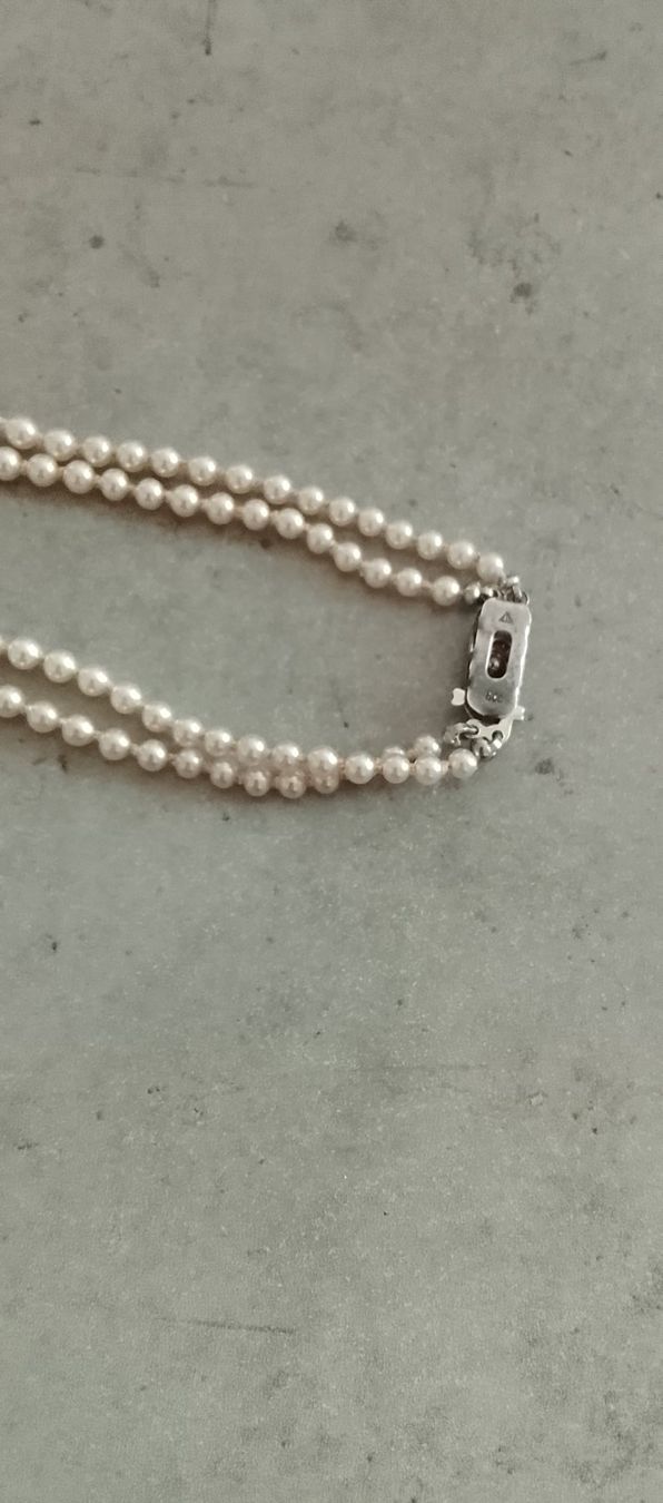 Perle (finte): Perlenkette mit 800 Silber-Verschluss. Sommerlich! – Usato da Oberriet SG venduto da snj_bjb7 5