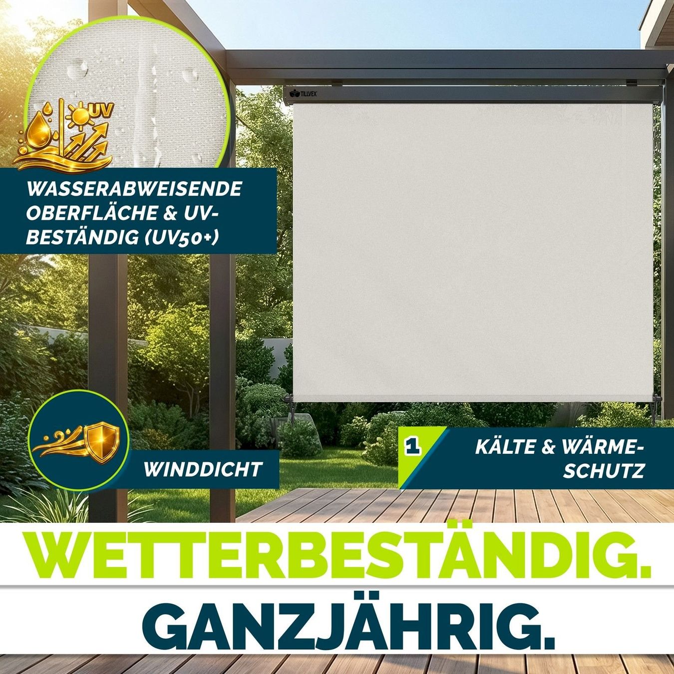 Tende da sole: Aussen-Senkrechtmarkise 200x250 beige – Nuovo e nell'imballaggio originale da Bottighofen venduto da zaap 7