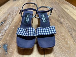 Sandales bleues compensées 'LK Bennett'