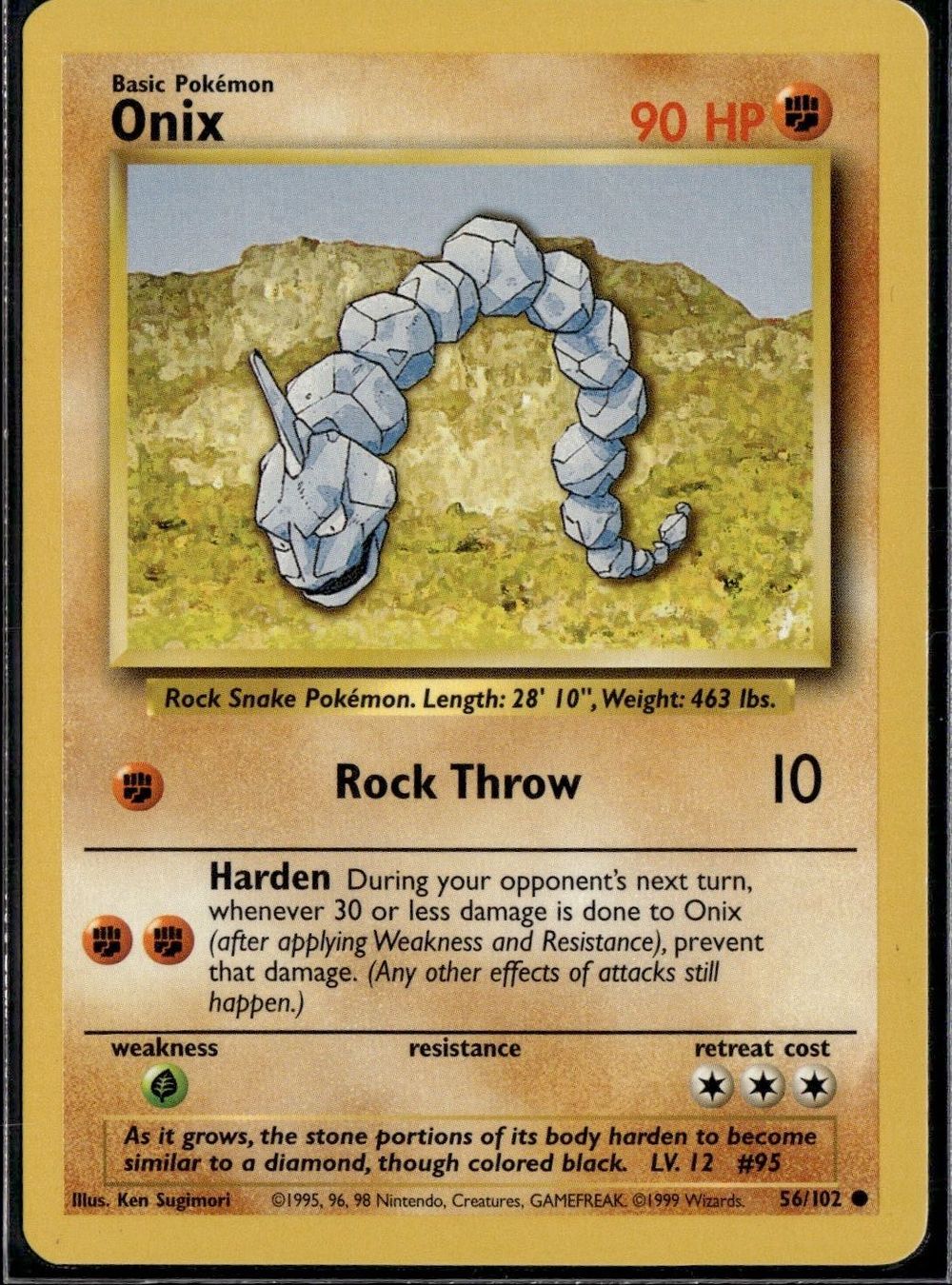 Pokémon Sammelbilder & Trading cards: Onix Base Set 56/102 – Gebraucht aus Zürich von pokemon_cards