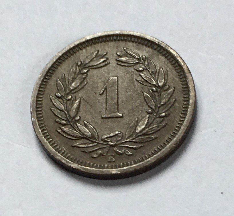 Alle Münzen: 1928 1 Rappen -unz – Gebraucht aus Kirchberg SG von Z-Collection 1