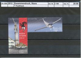 2012 Zusammendruck aus "Stans" - Block, ** postfrisch