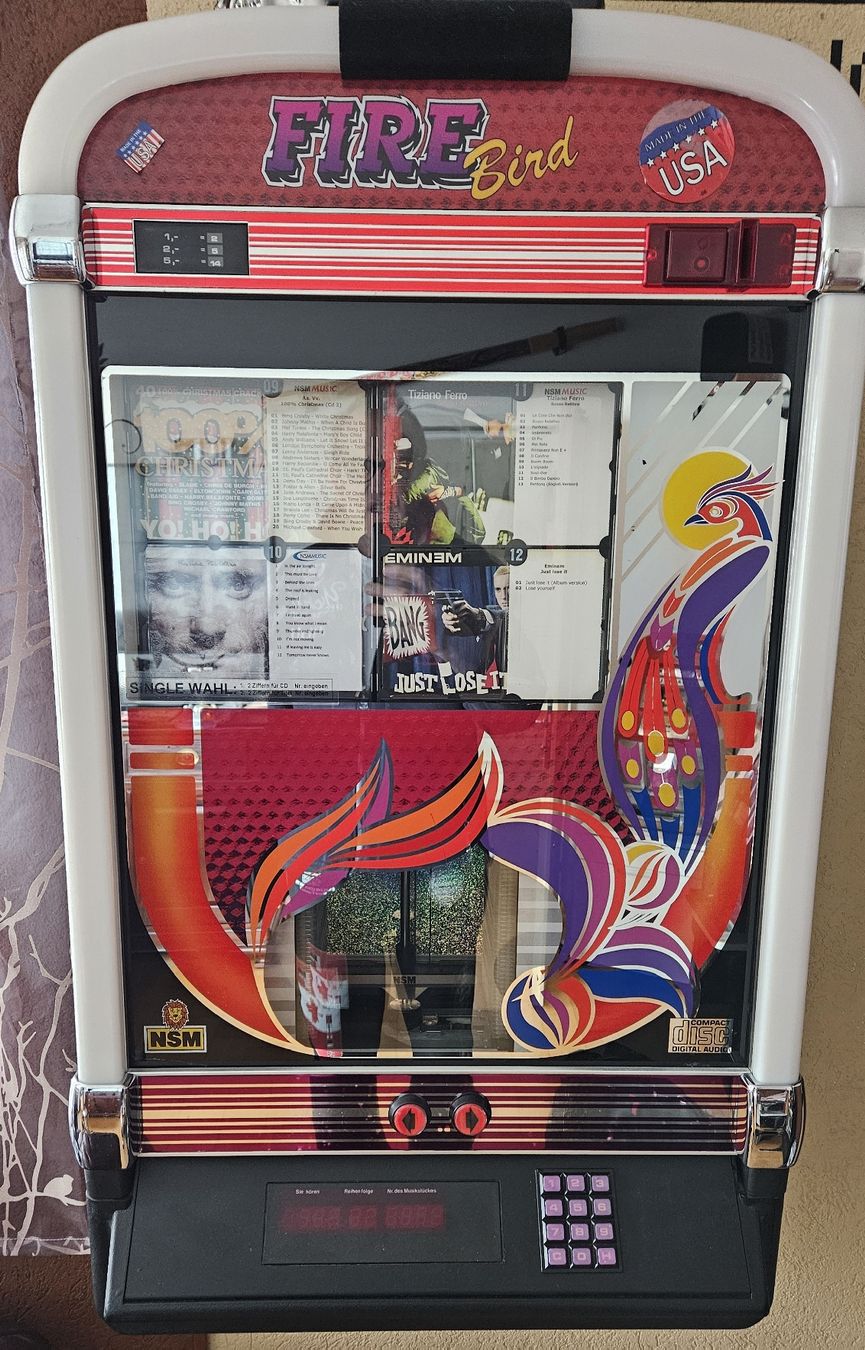 Musiktruhen: Firebird Jukebox Scheibe NSM, Glas, Original, Vintage! – Gebraucht aus Gibswil von Dapi 6