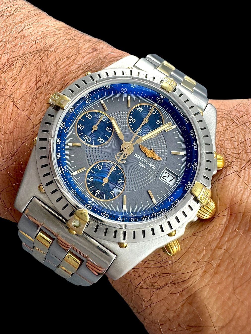 Breitling Orologi: Breitling Chronomat Bicolor Automatic 40mm Fullset *U1138 – Usato da Zürich venduto da GalerieInauen 4