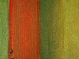 Bild modern grün oliv orange rot Unikat 30x40 Papierkunst