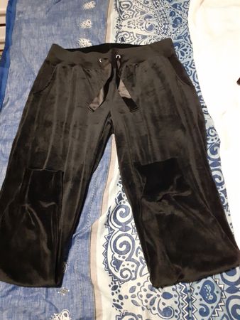 Damen Samt Hose 44/46 Schwarz Esmara
