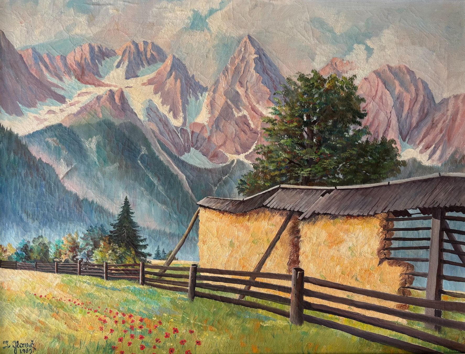Dipinti: Berglandschaft Gemälde, signiert – Usato da Schaffhausen venduto da mar_dg95 1