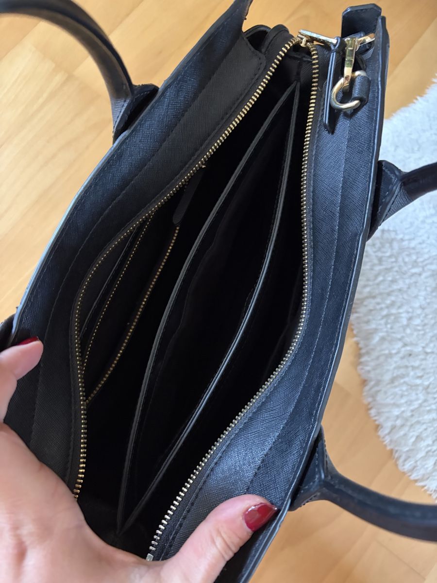 Karl Lagerfeld Borse da donna: Karl Lagerfeld Black Leather Tote Bag – Usato da Zürich venduto da Abu95 3