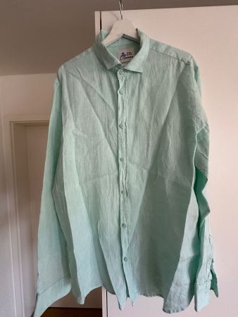 Sommerliches Herrenhemd aus Leinen Farbe mint