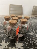Glass jars with cork lids set of 7 assorted sizes