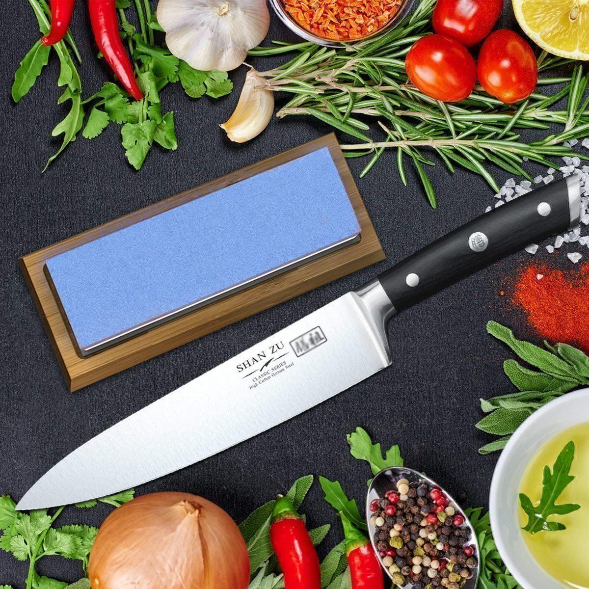 Coltelli da cucina: 2in1 Abziehstein Schleifstein Wetzstein – Nuovo (secondo la descrizione) da Thun venduto da yesky 1