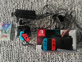Nintendo Switch mit Pro Controller und Originalverpackung
