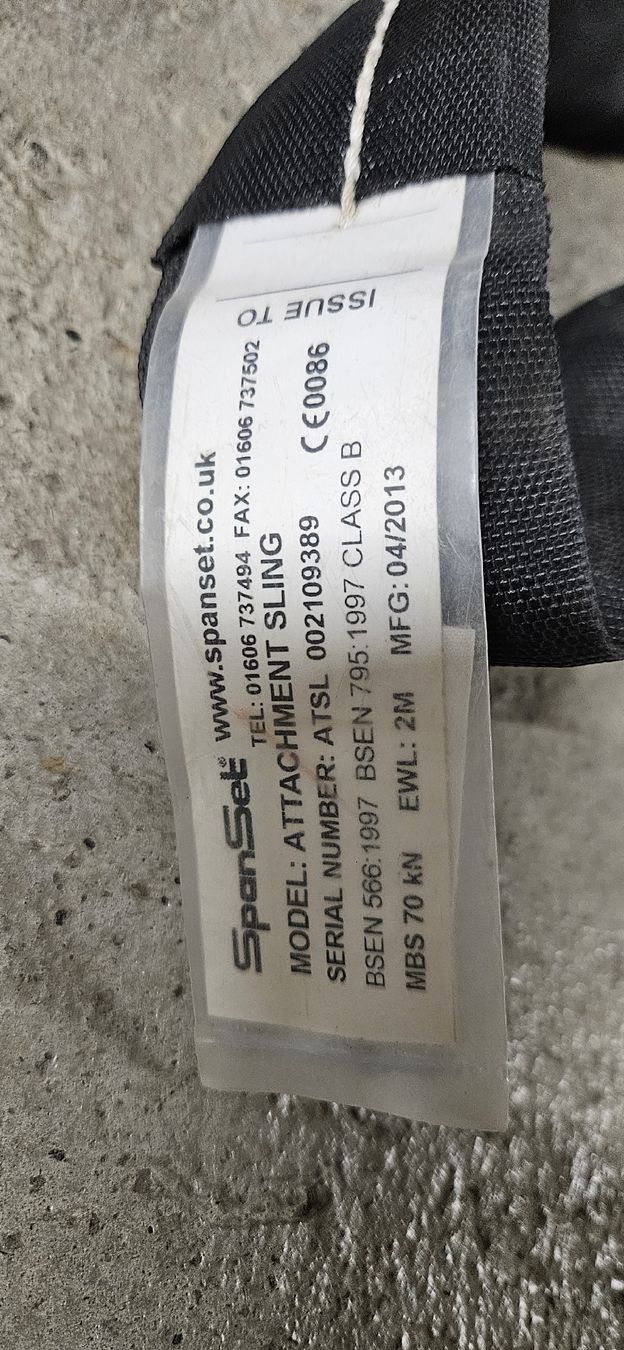 Attrezzatura da arrampicata: SpanSet Anschlagschlinge 2 Meter schwarz gebraucht – Usato da Baar venduto da Vel...Baar45 2