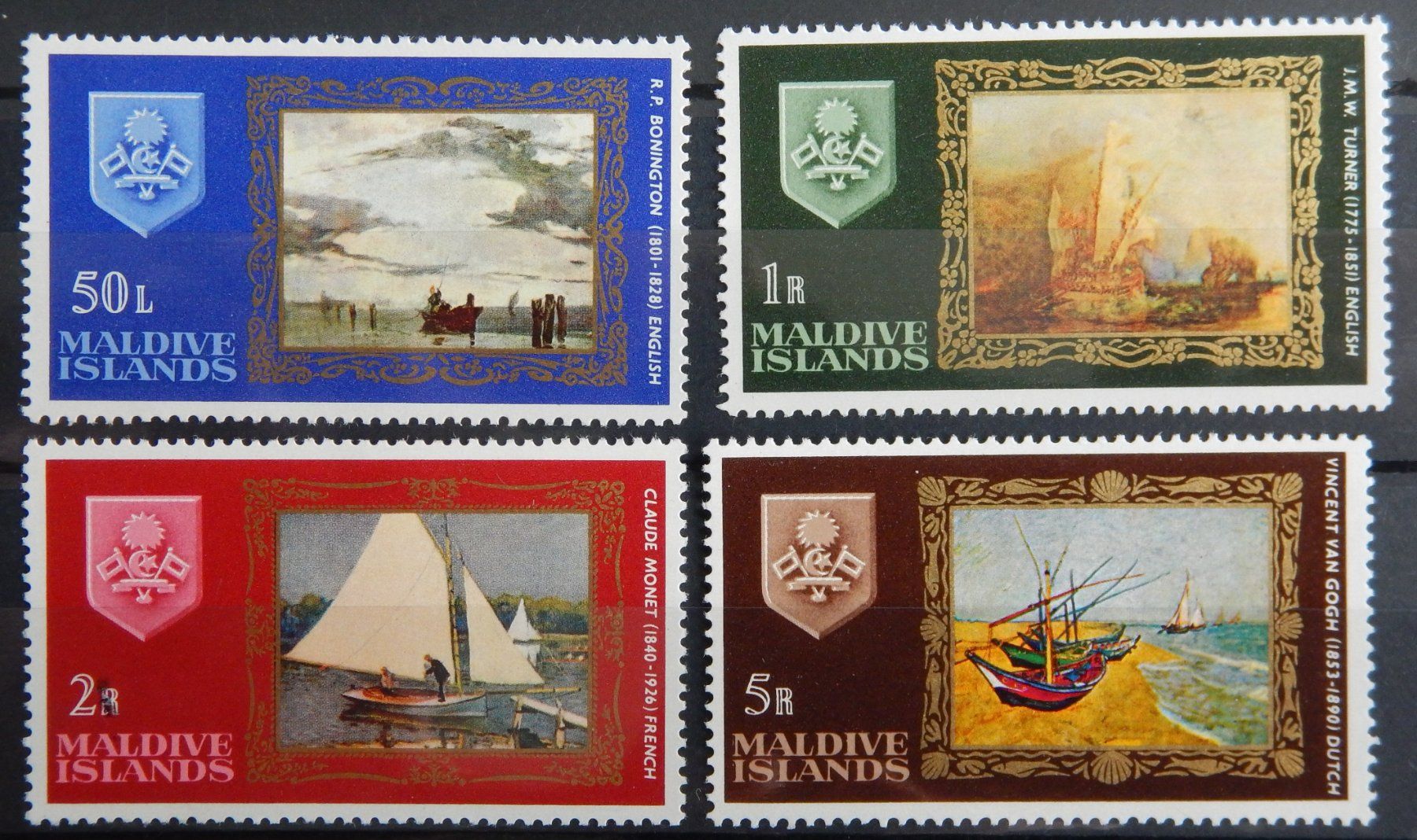 Alle Briefmarken: Malediven Kat. 269-272 ** 1968 – Gebraucht aus Zürich von Muehlekauf