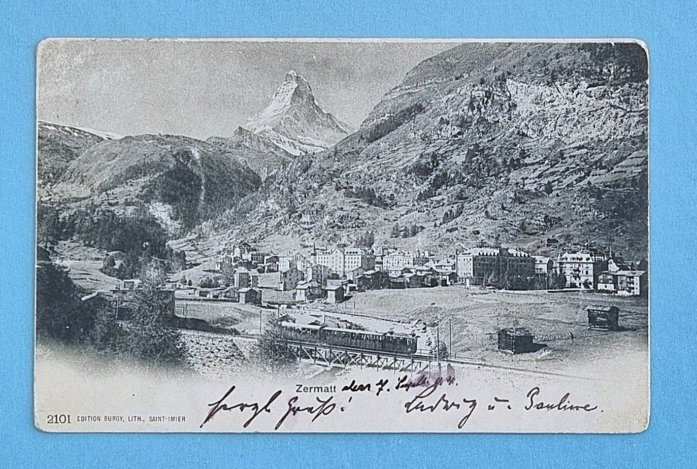 Cartoline postali: Zermatt - Chemin de Fer Gornergrat - 1904 – Usato da Rothrist venduto da RROENK
