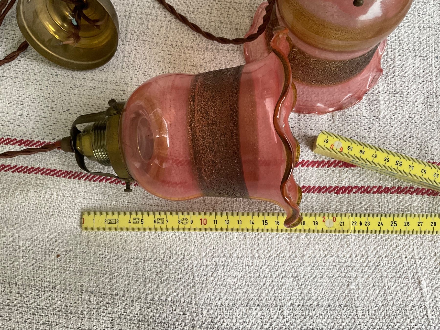 Lampade: Antike Hängelampe Glaslampe Lampe – Usato da Aarau venduto da Ikebana03 6