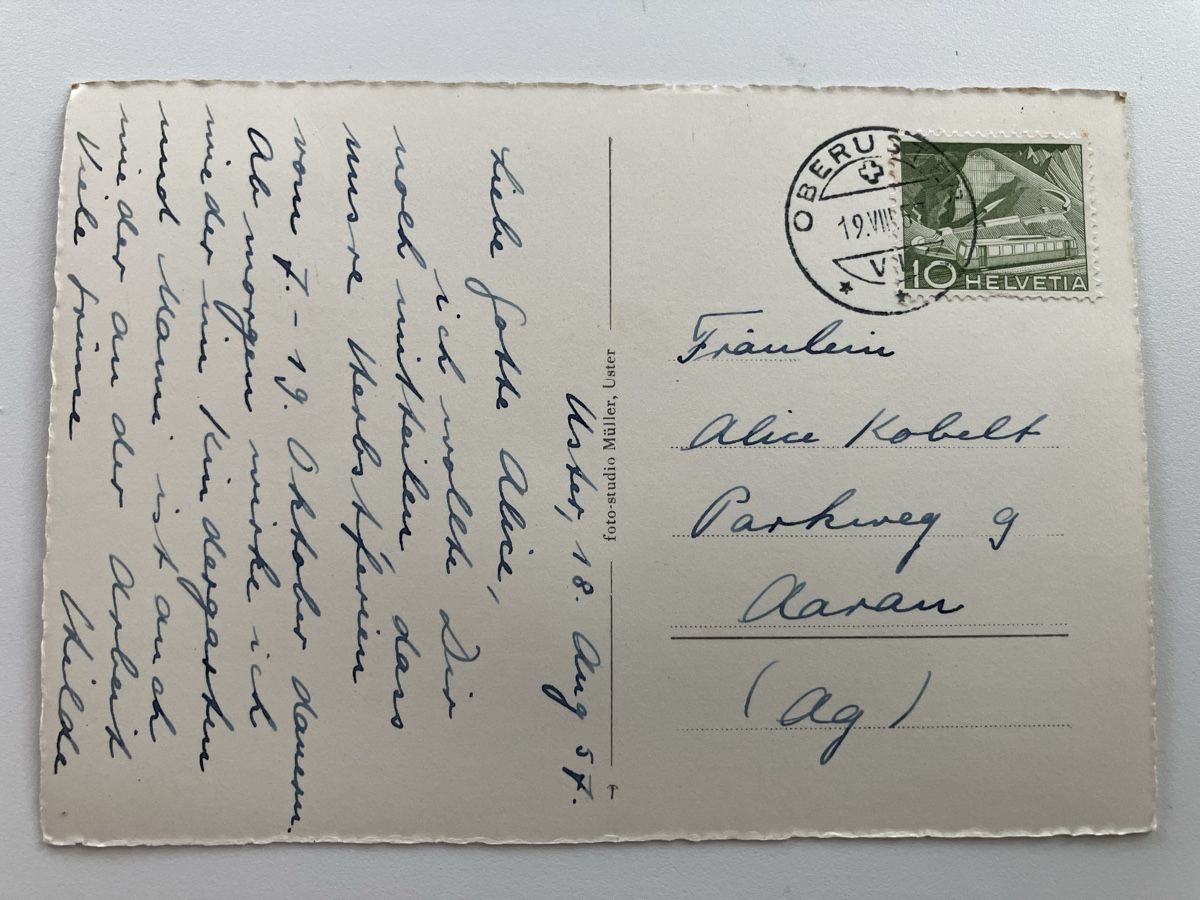 Cartoline postali: AK Greifensee 1957 – Usato da Zürich venduto da Classic_Collection_Zurich 1