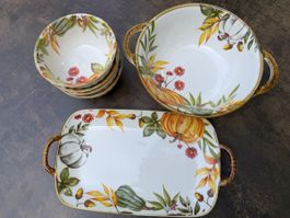 Herbst Geschirr Set, 6-teilig, NEU! 