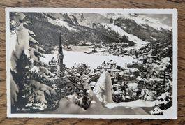 St. Moritz, Echte Photographie 1948, Spez.stempel, n. Baden