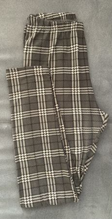 Damen Leggings, grau/weiss kariert M