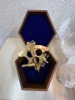 Sextant aus Messing in Holzbox sechseckig guter Zustand