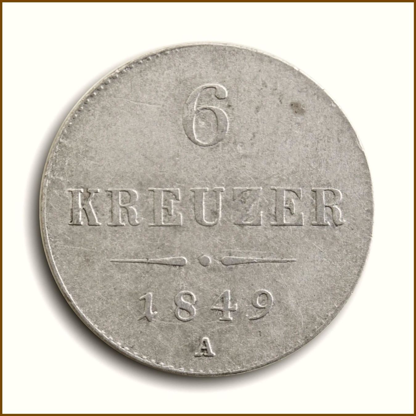 Alle Münzen: 6 Kreuzer 1849 A Lot 2 – Gebraucht aus Flamatt von samowarow 2