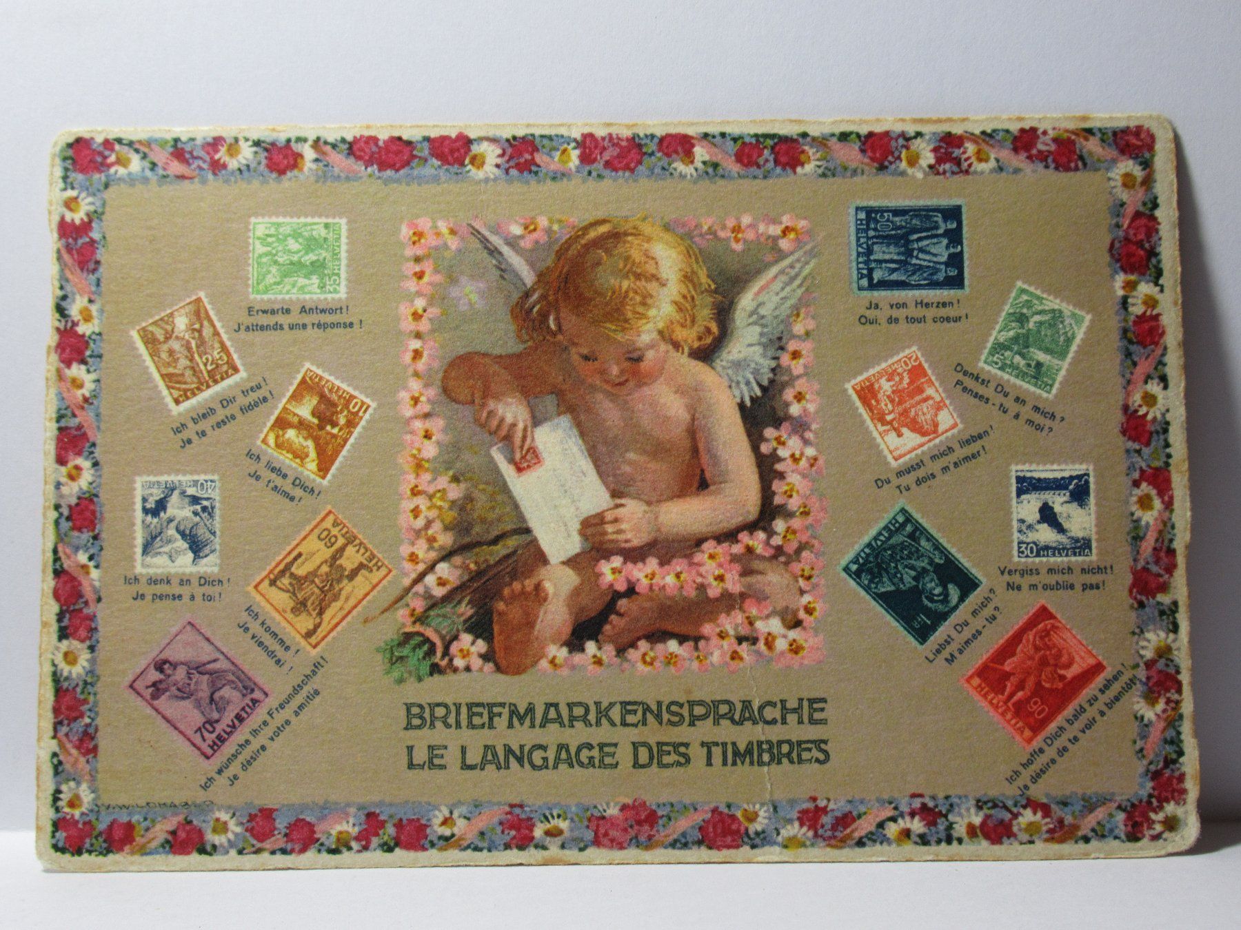 Cartoline postali: Bildpostkarte , Briefmarkensprache – Nuovo (secondo la descrizione) da Grenchen venduto da Bluemchen1900