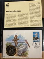 Rumänien 1993 WWF Krauskopfpelikan Münzbrief WWF Medallie