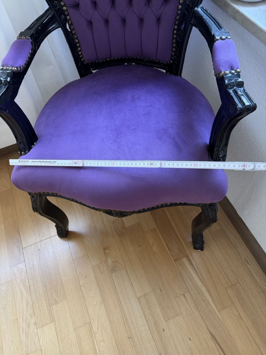 Poltrone: Barock Stuhl violett top Zustand  – Nuovo (secondo la descrizione) da Birsfelden venduto da Haex 3