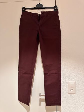 Ben Sherman Chino, Gr. W29 L32, Weinrot, Neu, Top Zustand!