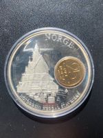 Gedenkmedaille Norwegen 1994  Stabkirche Polierte Platte