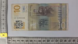 Serbien 10 Dinar Banknote, Rarität!