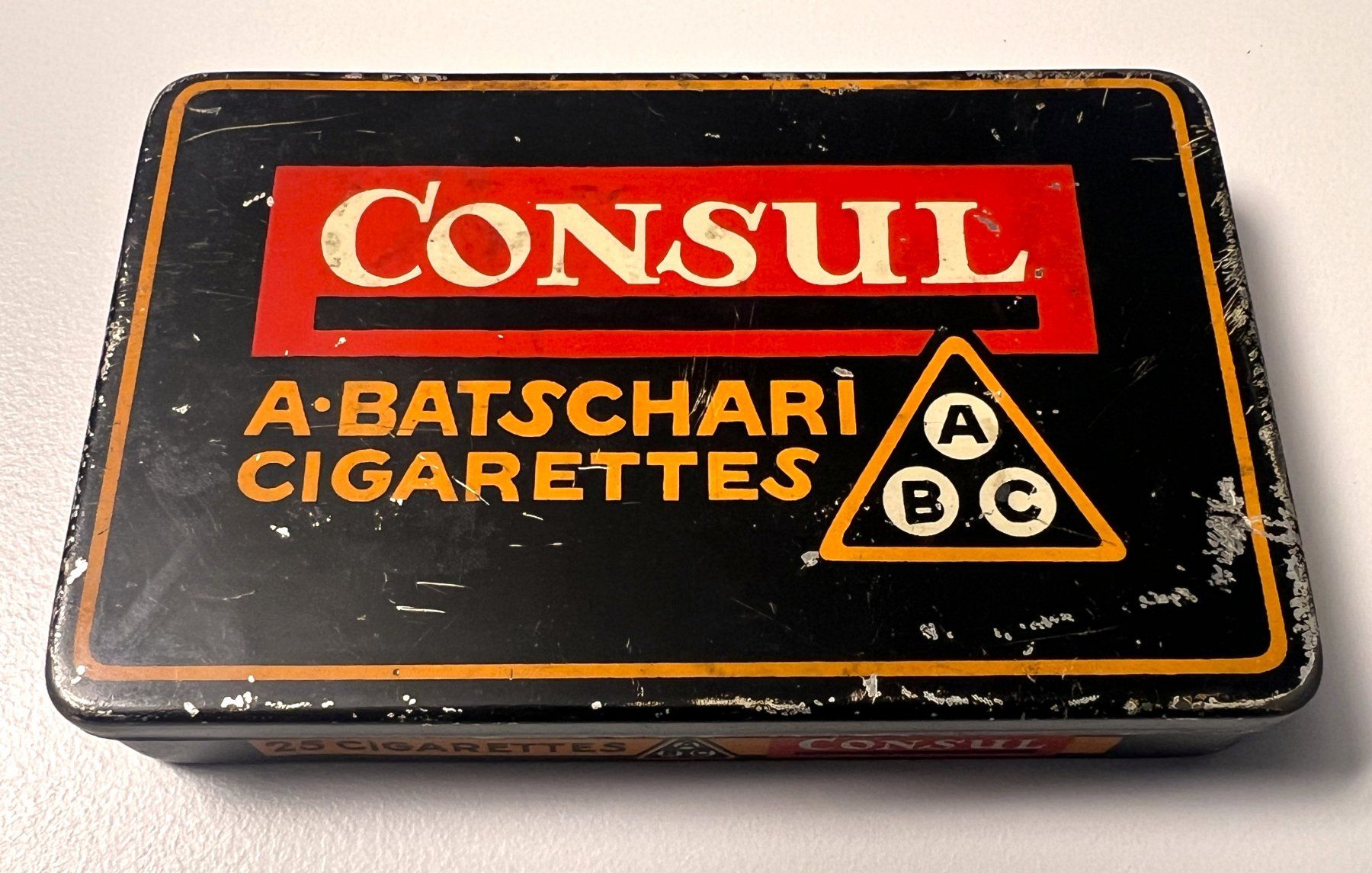 Barattoli: Antike Consul Zigaretten Dose A. Batscharis, Vintage! – Usato da Rothrist venduto da Brandystar