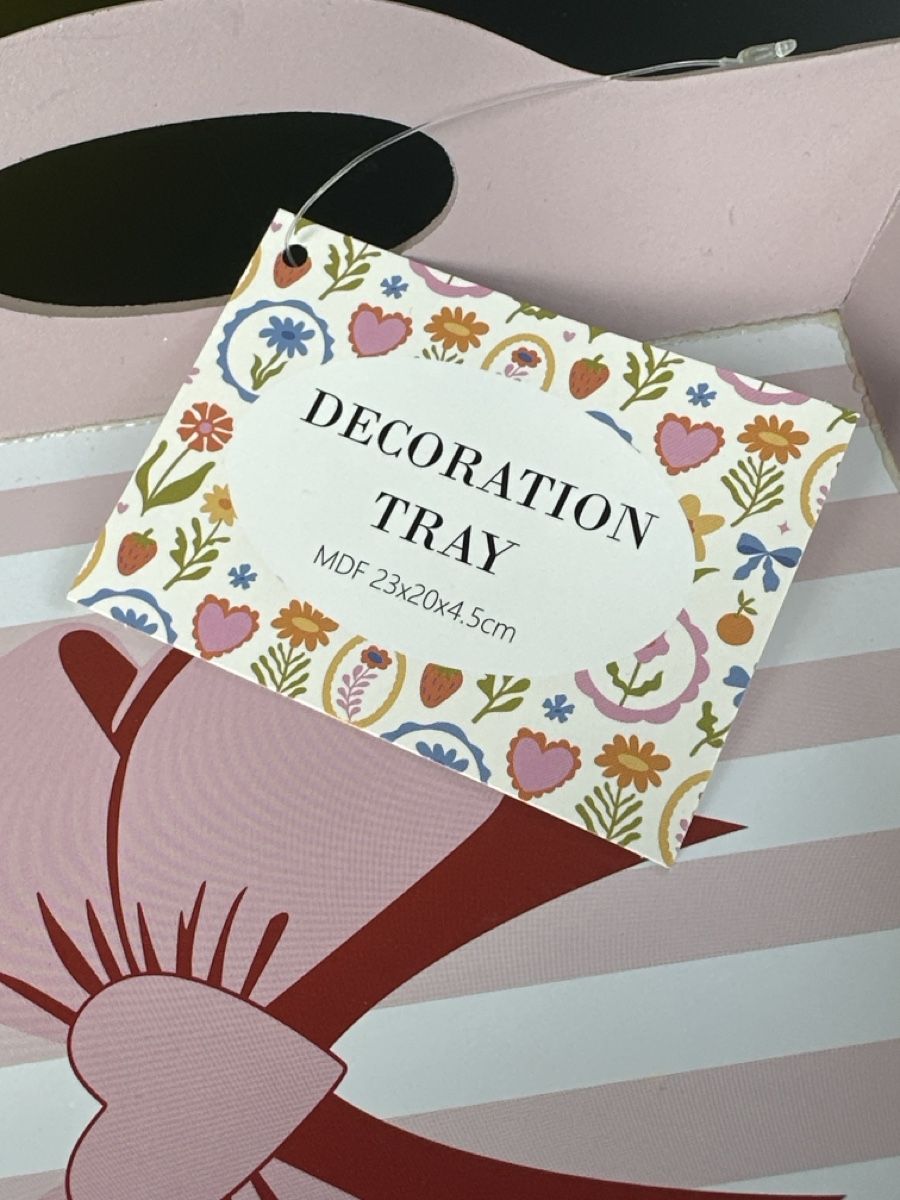 Tutte le decorazioni: Dekoration Tablett 23x20x4.5cm rosa  – Nuovo (secondo la descrizione) da Berikon venduto da Rueegg4 1