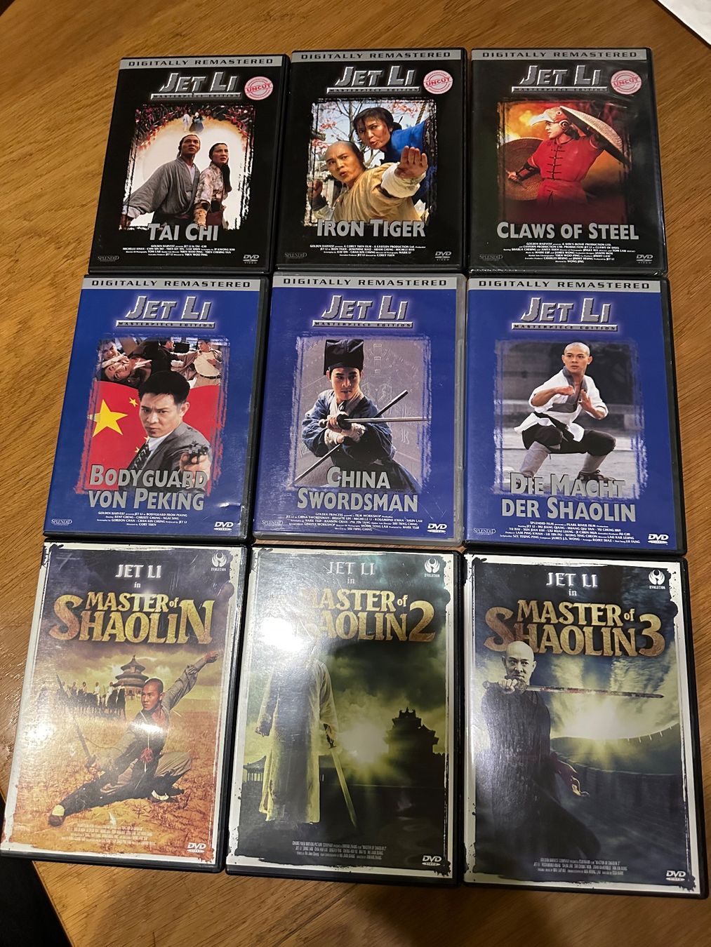 Tutti i DVDs: Jet Li Sammlung 24 DVD Bluray Shaolin China – Usato da Benken ZH venduto da Audi-erich
