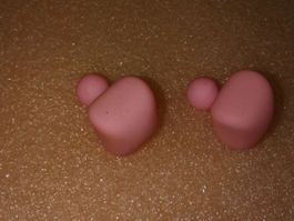 modeschmuck ohrringe viereckig,,,roserot,,matte